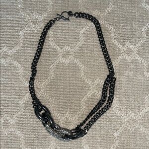 Black and Silver Chain Necklace